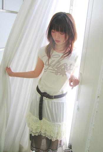 NICEGHOSTCLUB - ghost raw edge tee [黃色] T-N1037