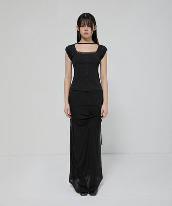 FLARE UP - Lace Sleeve Top 蕾絲袖上衣 T-F1092