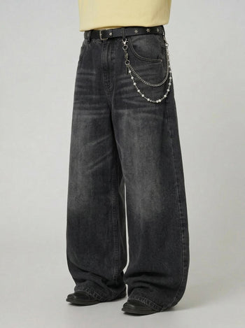 【GUBAN】P-D127 多色廓形水洗闊腿baggy牛仔褲