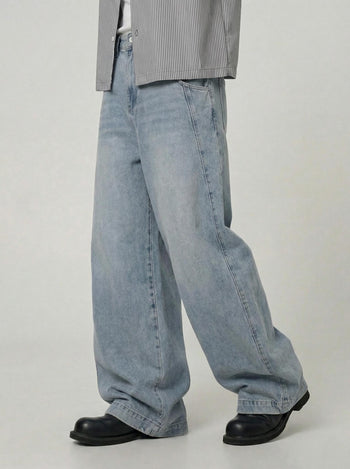 【GUBAN】P-D127 多色廓形水洗闊腿baggy牛仔褲