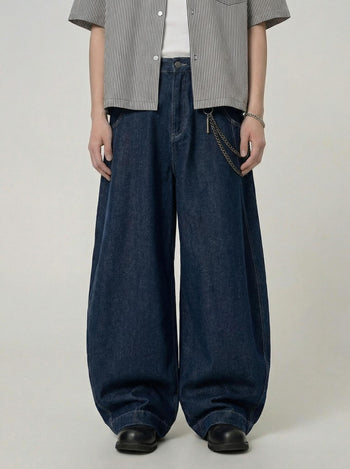 【GUBAN】P-D127 多色廓形水洗闊腿baggy牛仔褲