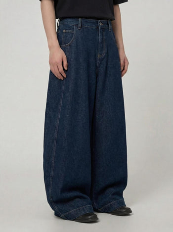 【GUBAN】P-D127 多色廓形水洗闊腿baggy牛仔褲