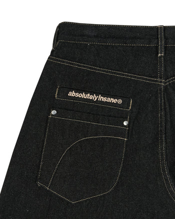 Insane® - Dual Realm Denim Pants - 黑色 P-I174