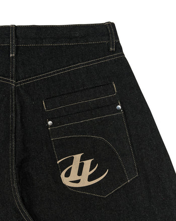 Insane® - Dual Realm Denim Pants - 黑色 P-I174
