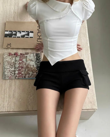 IUE STUDIO- P-U154 KANJI MICRO SHORTS