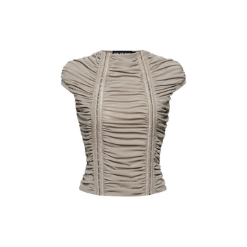 IUE STUDIO-T-U206 RUCHE WAVY TOP