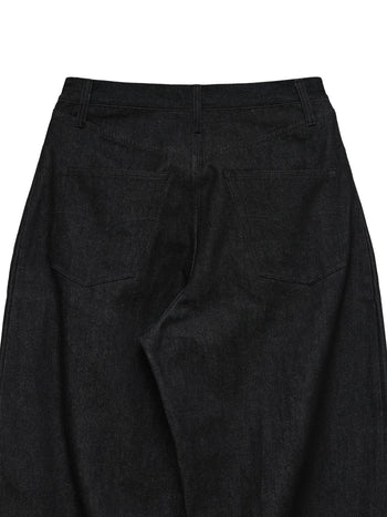 6CRAYON 11.3oz Wide-Leg Baggy Denim Pants 牛仔長褲 (黑色) P-C159