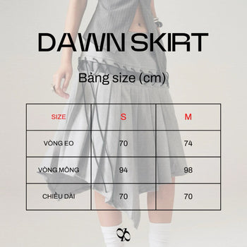 INTO.EIGHT 設計款中長百褶裙（DAWN 裙子）P-V204