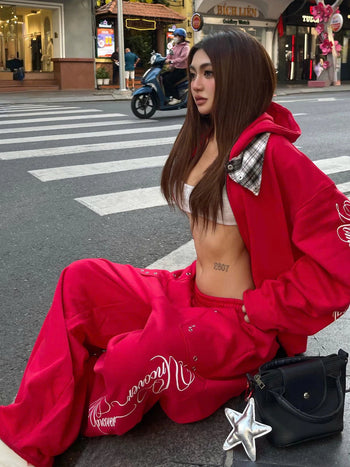 UNCOVER - TD- 562   Roma Fleece Zip Hoodie + Sweatpants